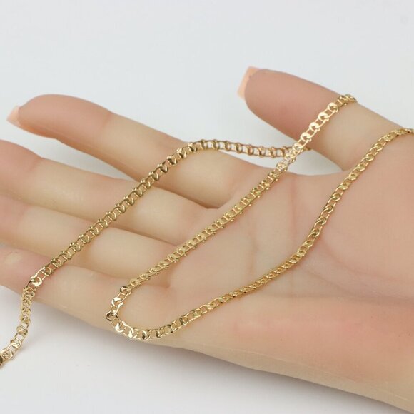 Chunky Rose Gold Chain Necklace with Bold Polished Links, XPNL0224 - Picture 5 of 12